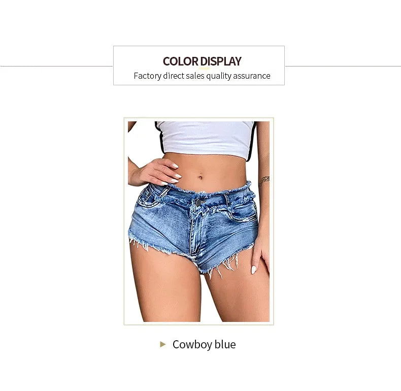 Lunivop New Summer Fashion Women's Denim Shorts European Style Stretch Ripped Style Wish Explosive Popular Shorts
