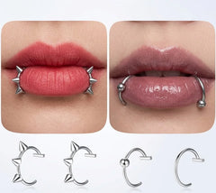 Lunivop  Fake Septum Nose Ring Clip On Stainless Steel Non Pierced Nose Cartilage Tragus Helix Lip Jewelry Unisex