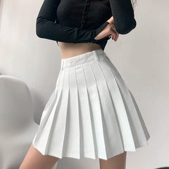 Lunivop  Pleated Skirt Women's Summer High Waist Skirt Pants A-line Slim Suit Pleated Kawaii All-match College Style Skirts