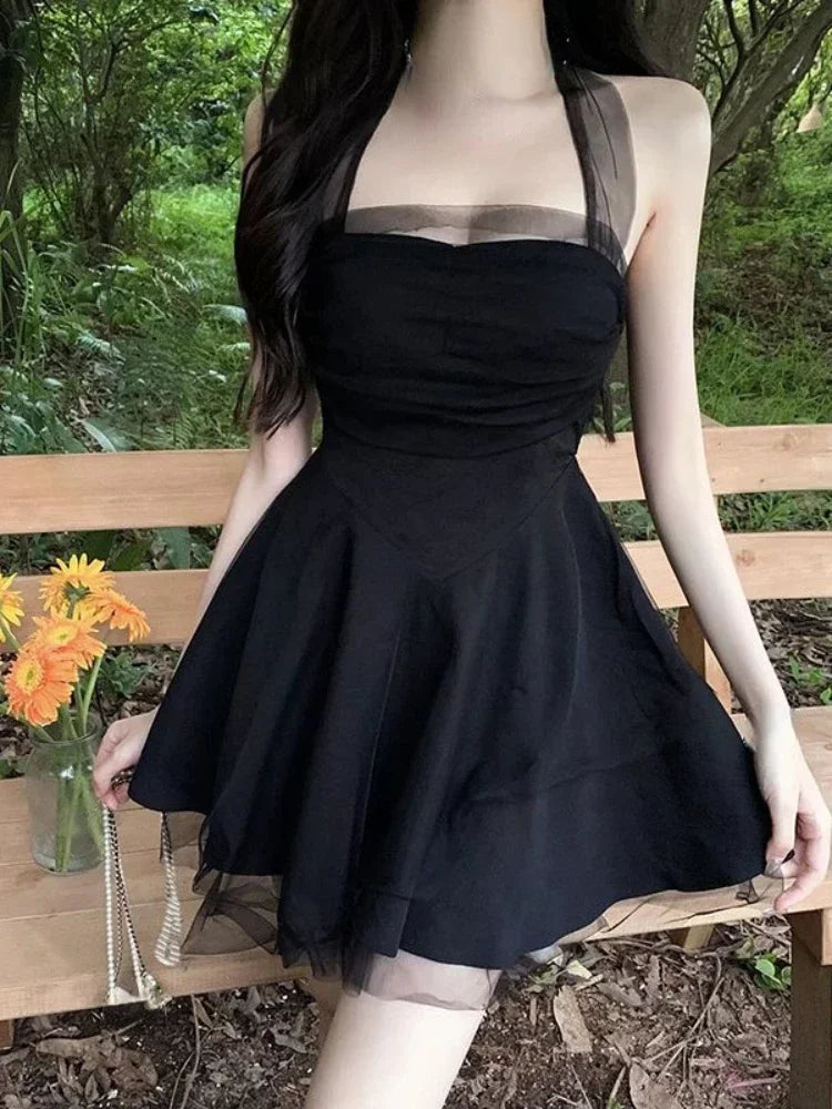 Lunivop  Strapless Backless White Mini Dress Female Sexy Y2K Korean Fashion Women Dresses Casual Black Short Party One Piece Dress