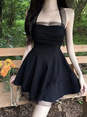 Lunivop  Strapless Backless White Mini Dress Female Sexy Y2K Korean Fashion Women Dresses Casual Black Short Party One Piece Dress