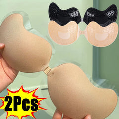 Lunivop Invisible Push Up Bras for Women Silicone Adhesive Stick Bra Pads Girls Summer Strapless Nipple Cover Wedding Lingerie Underwear