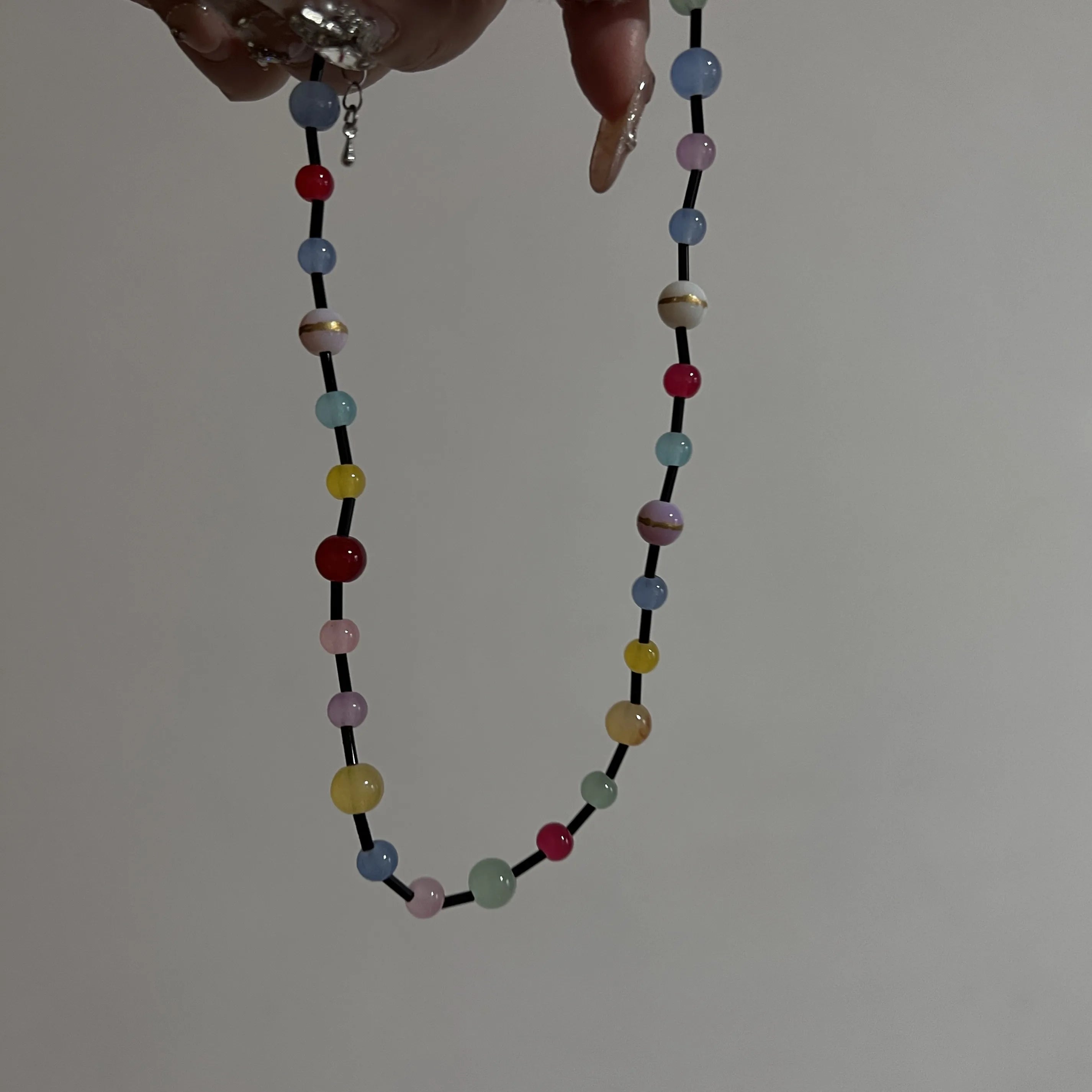 Lunivop Trendy Bohemia Colorful Beads Chain Choker Necklace for Women Men Girls Lovely Small Flower Accessories Necklaces Jewelry Gifts