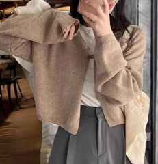 Lunivop One Button Cardigan for Women Long Sleeve Single Button Up Plain Sweater Jacket Shrug Cardigan Teen-girl Y2K Outfit