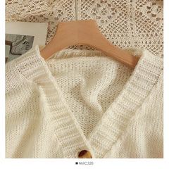 Lunivop Applique Flower Cardigan for Women Cute Floral Button-up Cropped Knitted Sweater Jacket Teen-girl Y2K Fairycore Outfit