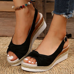 Lunivop  Women's Peep Toe Wedge Sandals Summer Lightweight Casual Platform Sandals Woman Non Slip Espadrilles Gladiator Shoes Plus Size