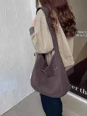 Lunivop  New Large Capacity Commuting Shoulder Crossbody Bags for Women Niche Woolen Bag