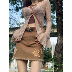 Lunivop  Vintage Long Sleeve Slim Fit Cardigan Coat Women+ Sexy Slim Fit Bottoming Camisole Vest 2025 Summer New Two Piece Sets