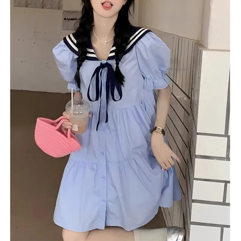 Lunivop Japanese Style Navy Collar Womens Dresses Summer Short JK Dres –  lunivop