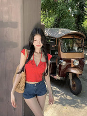 Lunivop  Camis Women Sexy Slash Neck Bandage Slim Ruffles Flowers Backless Summer Fashion Crop Tank Tops Female Casual Sweet