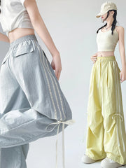 Lunivop  Dopamine Women Summer Pants Fashion Striped Bow Loose Multicolor Cargo Pants Casual Bf Ladies Trousers New