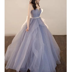 Lunivop  Purple Fluffy Skirt New Evening Dress Banquet Femininity Is Simple and Generous Formal Dress Women Elegant Evening Dresses
