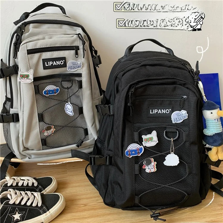 Lunivop  Large Capaci ex Harajuku Sle Bapa Korean Faion oulder Bag Water Resistant Casual Travel Bapa for Men And ...