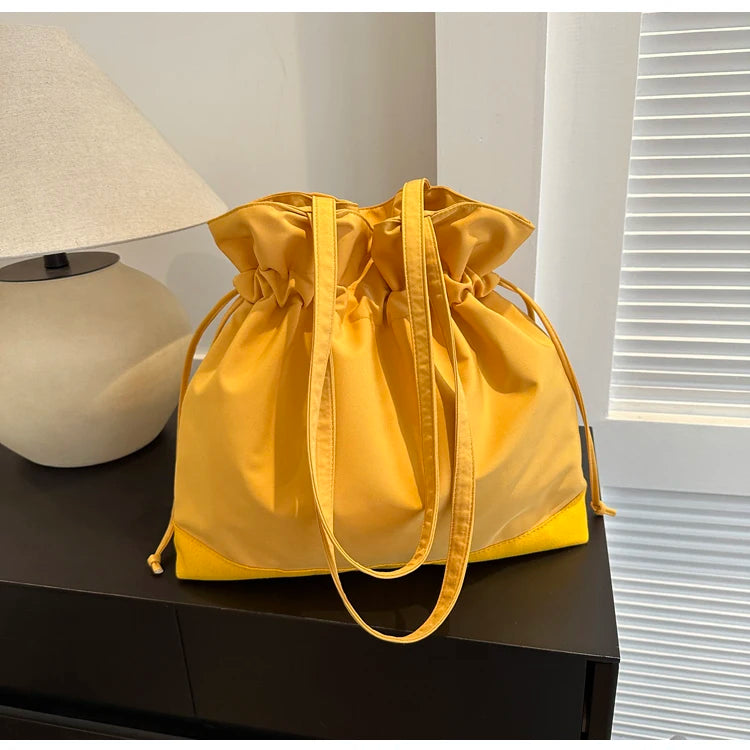 Lunivop   Laid-ba Sle Large Nylon Buet Bag Women's Winter Faion Simple Korean Version Casual Leisure Tote Bag Soft oulder Han...