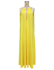 Lunivop  Summer Maxi Dress for Women Casual Sexy Deep V-Neck Halter Neck Sundress Sleeveless A-Line Draped Long Dresses Female