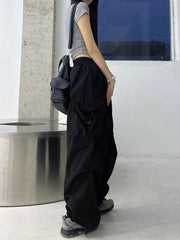 Lunivop Streetwear Hip Hop Cargo Pants Women Fashion Pockets Oversize Loose Trousers Summer Bf Korean High Waist Wide Leg Pants New