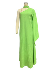 Lunivop  Elegant Halter One Shoulder Loose Party Long Dress Lady Batwing Sleeve Banquet Casual Women Fashion Skew Collar Dress