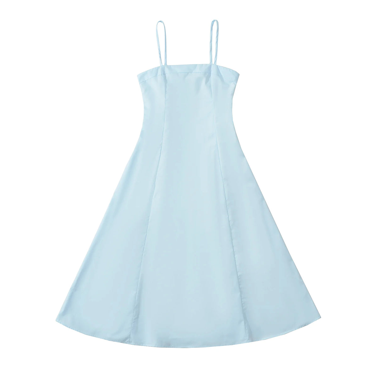 Lunivop  Sexy Solid color Slash Collar Corset Style Sling Dress Women Slim Waist A-Lined Swing Midi Long Dresses Summer Robe