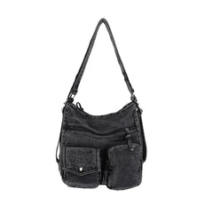 Lunivop  Commuting Denim Cloth Casual Canvas Shoulder Crossbody Bag Causal Backpack