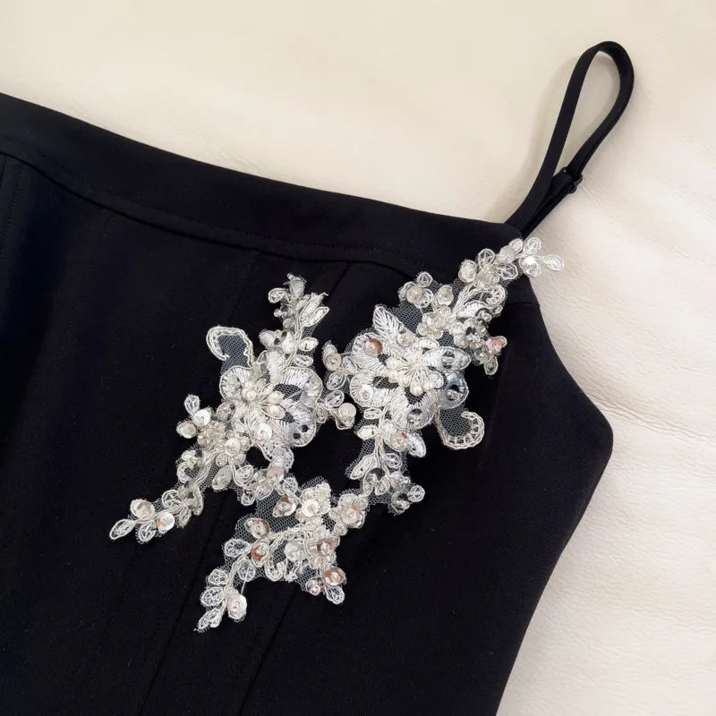 Lunivop  Fashion Diamond Strapless Dress Women's Sleeveless Slim Fit Wrap Buttocks Dresses 2025 Summer New Tide