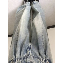 Lunivop  Vintage American High Waist Wide Leg Jeans for Women Pear Shape Slimming Straight Loose Drapey Ankle-Length Pants Long Trousers