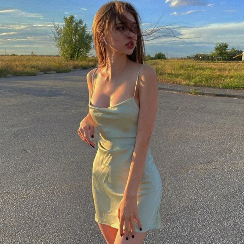 Lunivop Summer Bodycon Short Dresses for Women Cheap Casual Solid Color Ribbed Evening Party Mini Dress Sexy Club Streetwear