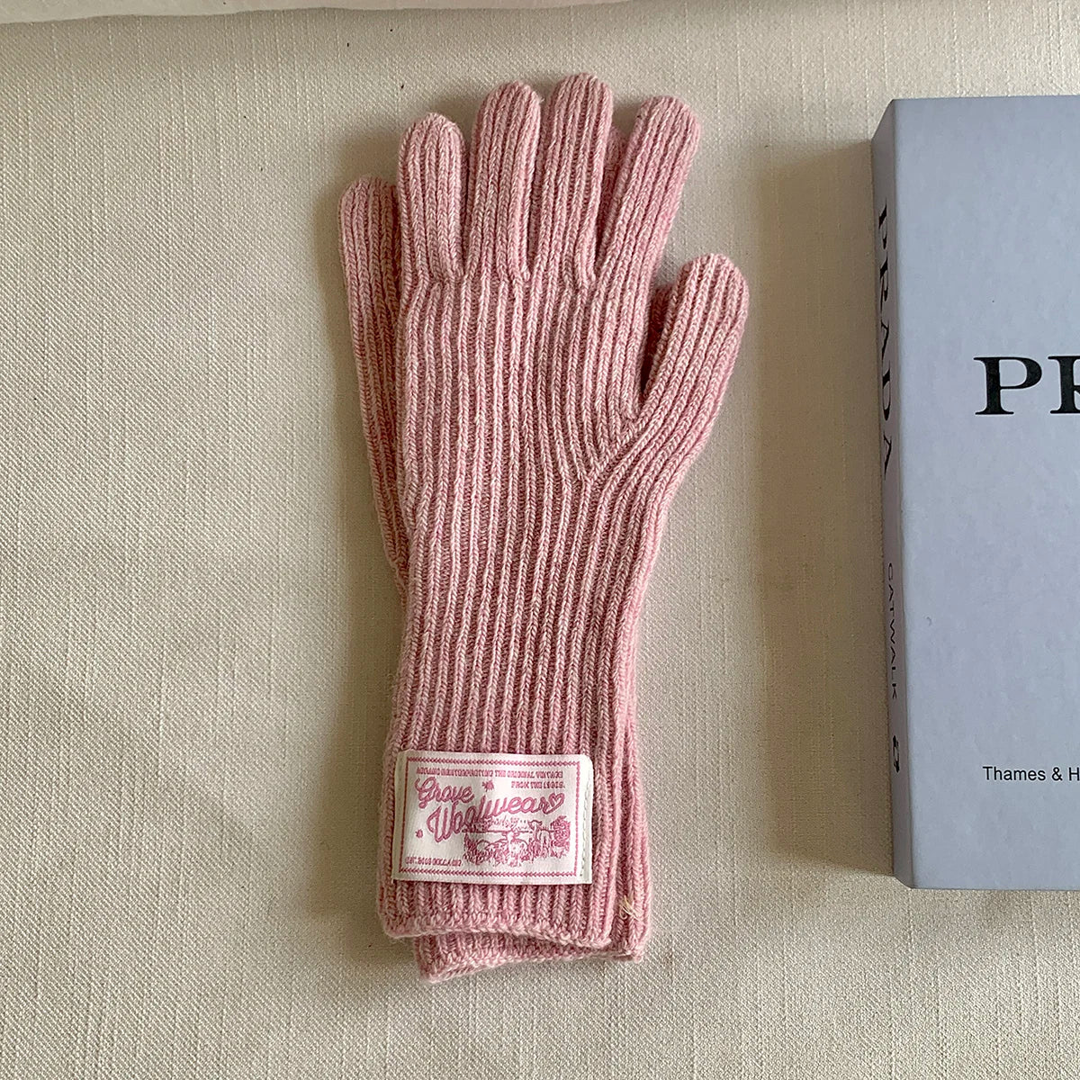 Lunivop New Cute Rabbit knitting Gloves Female Winter Mittens Factory Outlet Fur Gloves women's winter gloves Women Girls Mittens