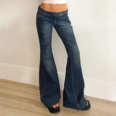 Lunivop  Sexy Low-Waisted Skinny Jeans Women Vintage Americana Y2K Denim Flares Pants Female Streetwear Slim-Fitting 2000S Jean Trousers