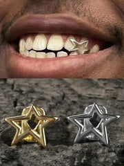 Lunivop  1PC/2PCS/4PCS/SET Star Teeth Grillz For Girl,Halloween Vampire Teeth Decoration,Body Jewelry,Suitable For Men And Women'