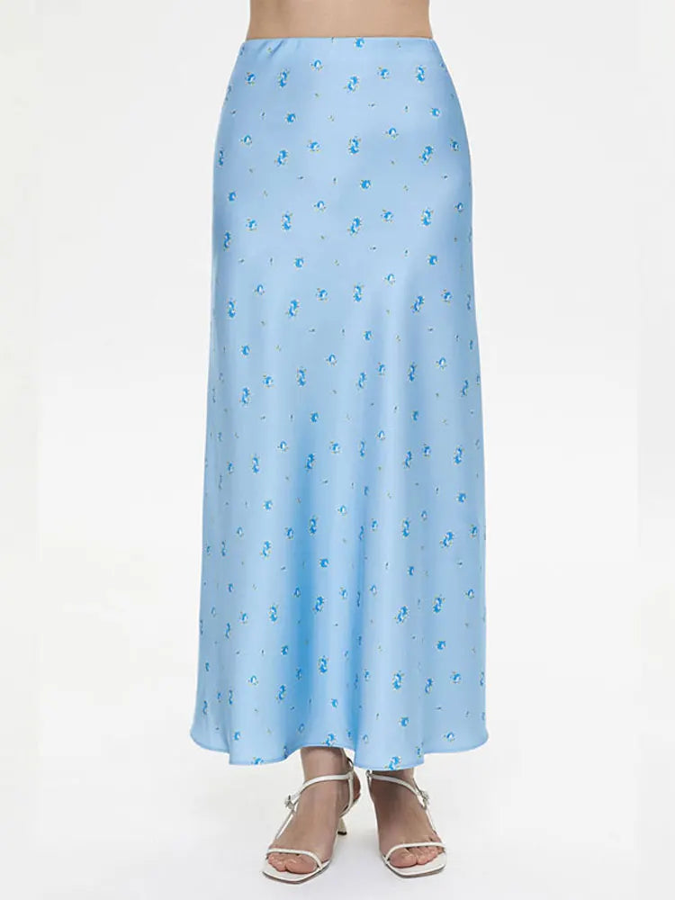Lunivop   Summer Floral Printed Fashion Long Skirt Women Korean High Waist Slim Elegant Party Skirts Ladies Casual Midi Skirt Streetwear