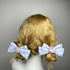 Lunivop  1pair stripe hair bow strawberry y2k hair accessories cute core hairpin hair clip Lolita cosplay hair pin cartoon subculture