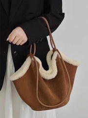 Lunivop  One Shoulder Hand-held Large Capacity Bucket Bag Women's Retro Niche Design Bags