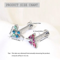 Lunivop  Labret Studs Jewelry Internally Threaded Earring Helix Studs Lip Monroe Tragus Cartilage Conch Nose Piercing