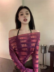 Lunivop  Sweet Mesh Long Sleeve Sun Protection T-shirts Summer See Through Thin Tee Shirt 2025 New Sexy Slim Fit Top for Women