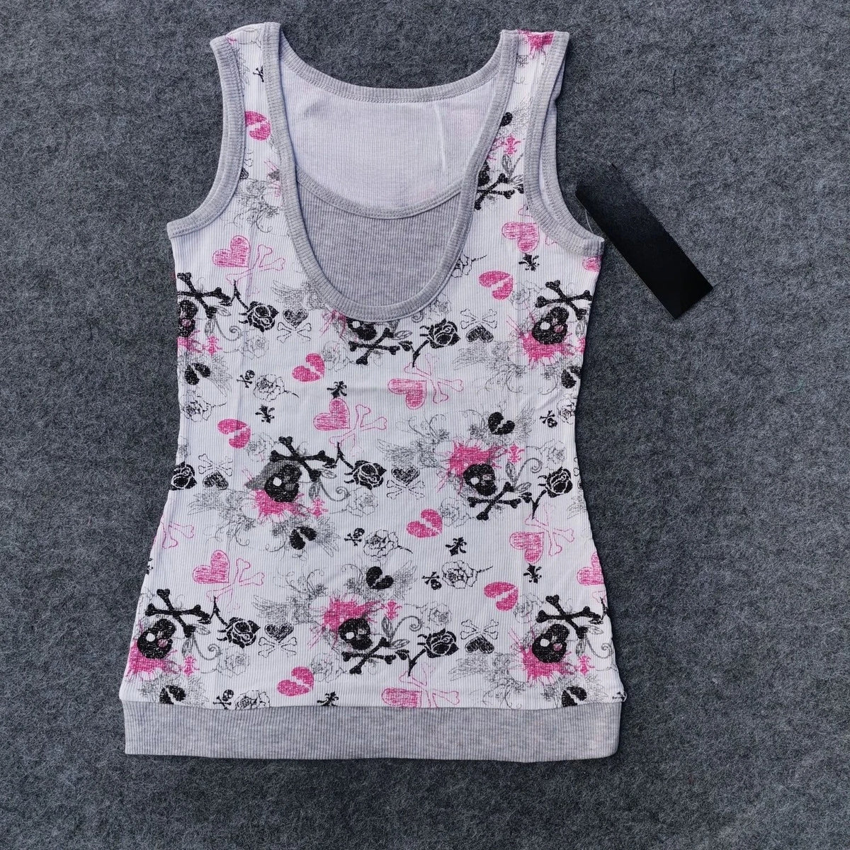 Lunivop  Slim Trendy New Luxury Elegant Tees Women Western Print All-match Casual Patchwork Vest Personalized Streetwear Moda Tank