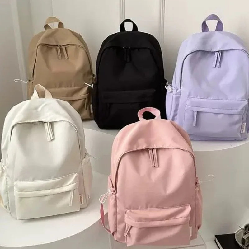 Lunivop  New Pure Color Large Capacity Simple Casual Oxford Cloth Student Class Bag Men's Casual Double Shoulder Bag Fresh Sweet Style