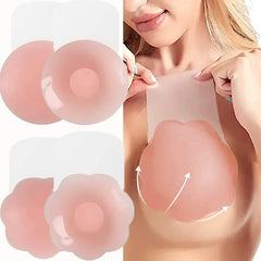 Lunivop Breast Lift Up Pasties Sticky Nipple Covers Reusable Silicone Invisible Bra Stickers Breast Pasty Nipple Shield Pad Push Up Bras