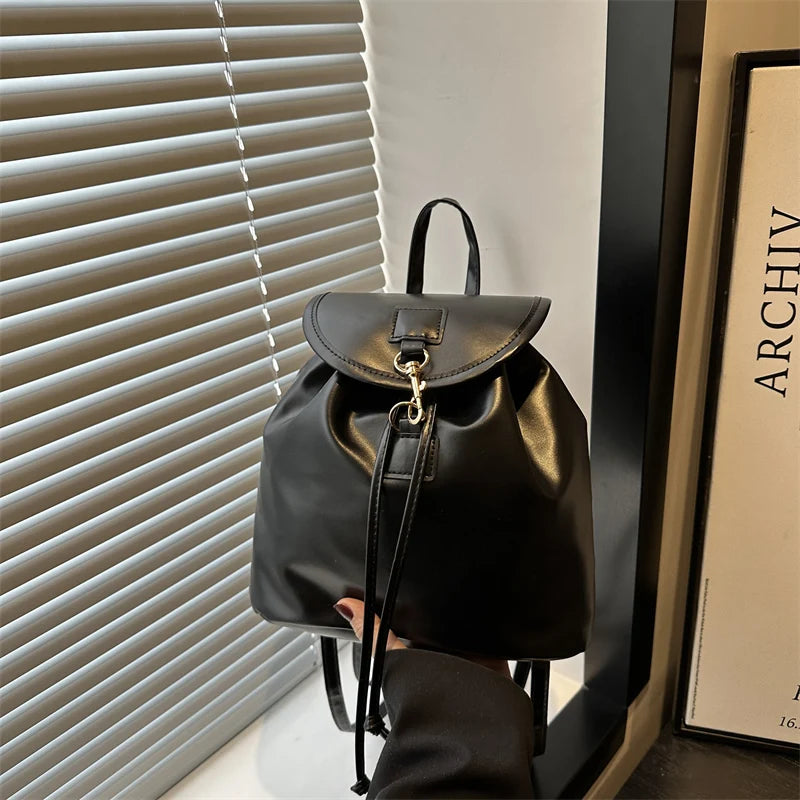 Lunivop  Women's Leather Bapa Casual Travel Bag Soft oulder Strap Buet ape Waterproof Polyester  Foldable 8 Inch Laptop