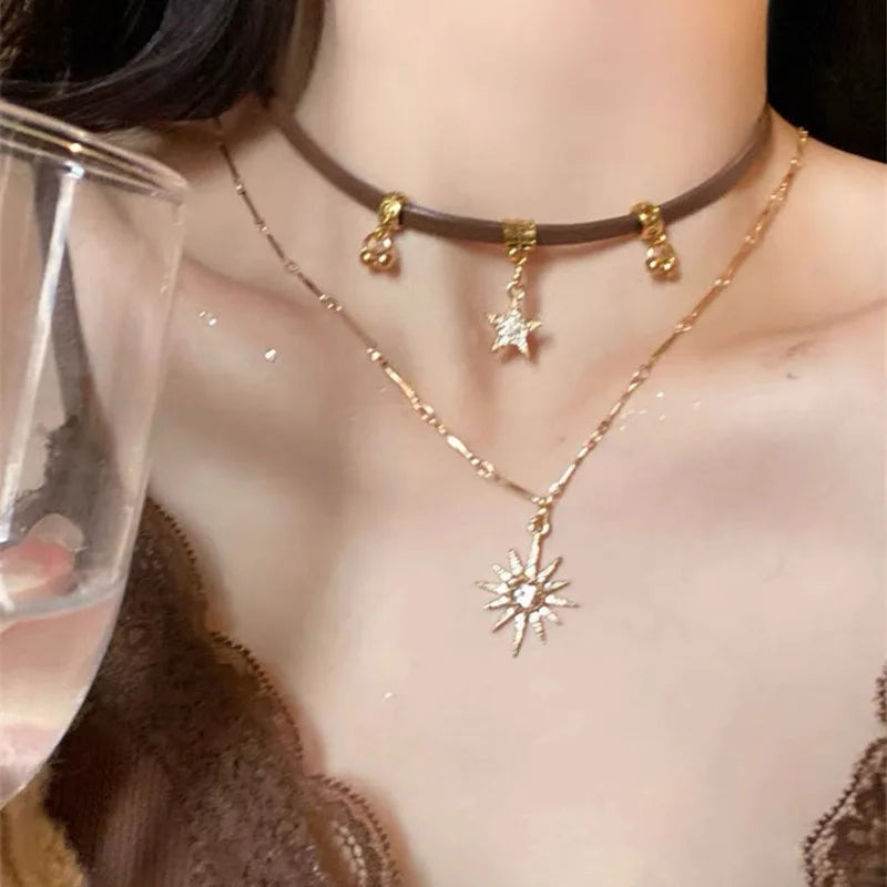 Lunivop Ethnic Style Butterfly Necklace for Women's Light Luxury and Unique Design, Maillard Autumn and Winter Sweater Chain