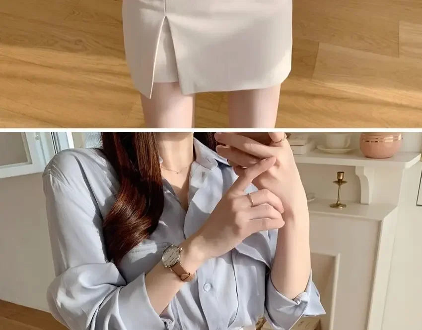 Lunivop New Women's Autumn High-waisted Bodycon Mini Dress Cropped Skirt Professional Suit Skirt For Work