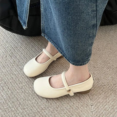 Lunivop New Women Flats Fashion Round Toe Shallow Mary Jane Shoes Soft Casual Ballet Shoes Low Heel Single Shoes Zapatos De Mujer