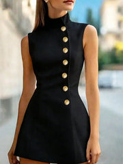 Lunivop  New Summer Women's Sleeveless Knit Dress, Casual Comfortable Elegant, Suitable For Office And Daily Wear Black