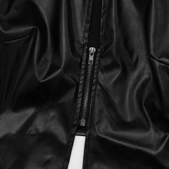 Lunivop  Asymmetrical PU Leather Jackets Women Turn Down Collar Hollow Out Zip-up Long Sleeve Slim Coat Y2K Streetwear Cardigan Clubwear