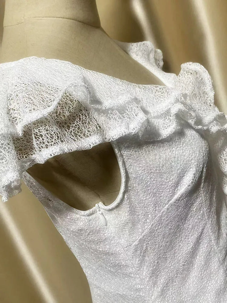 Lunivop Fashion Women Dress Sleeveless V Neck Irregular Flounce Female Summer Party Dresses New Tide