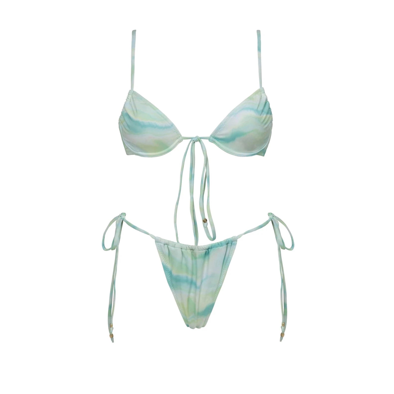 Lunivop   One Piece Swimsuit With Chain Sexy Women Bikini Cut Out Swimwear Female Bandeau Biquini Push Up Bathing Suits Beachwear