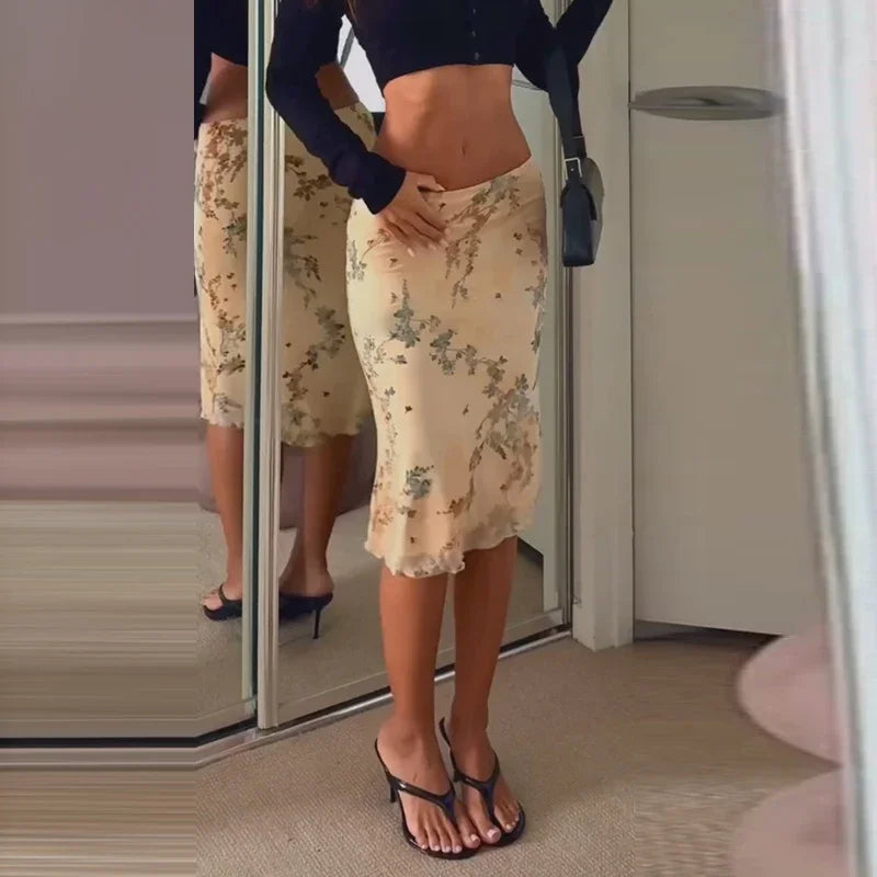 Lunivop  Sexy Print Crop Top Skirt Sets Women Beach Sleeveless Chest Wrap Tops Mini Skirt Female Suit Summer Lady Suits New