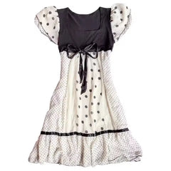 Lunivop  French New Sweet Elegant Polka Dot Print Dresses Y2k Fashion Spliced Slim Design Casual Punk Short Dress Constrast Color Clothes