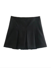 Lunivop  Vintage Dark Grey Mini Skirts Women Ruffles Pleated Sexy Shorts Skirts Female Fashion Streetwear Mujer Faldas