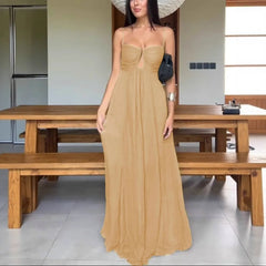 Lunivop  Summer Elegant Dresses  Long V-neck Lantern Sleeves Double Buttons Sexy Dress Short Sleeves Party Robe Female Clothes Vestidos