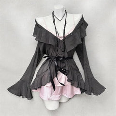 Lunivop  Japanese Kawaii Shorts Sets Casual Cardigan Sweet Print Strap Tops Harajuku Y2k Shorts Female Elegant Lolita Outifits Set
